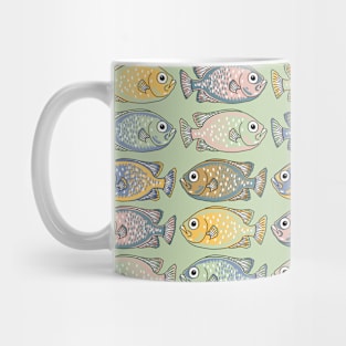 Fish Pattern Retro Color Palette Mug